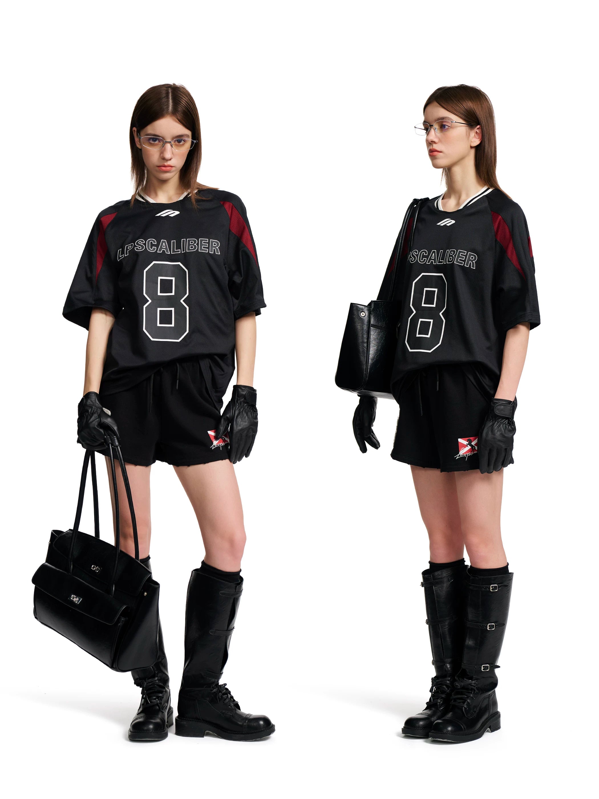Retro Number Contrast Jersey Tee