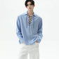 【25s Sep.】Cleanfit Drawstring Striped Shirt