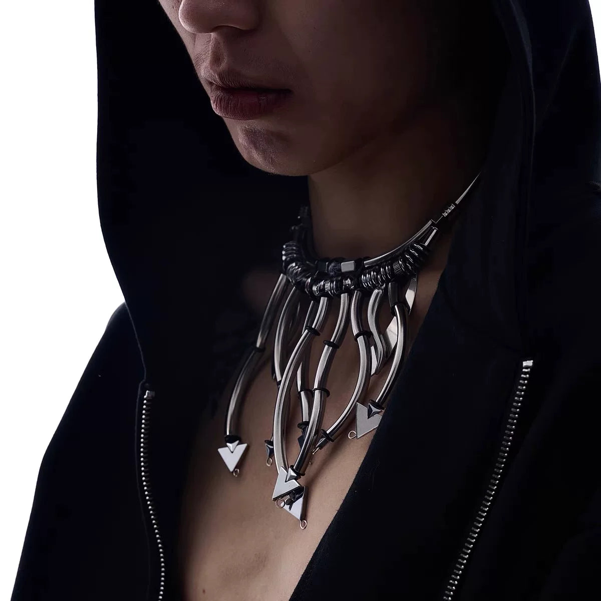 Cyber Gothic Beaded Choker