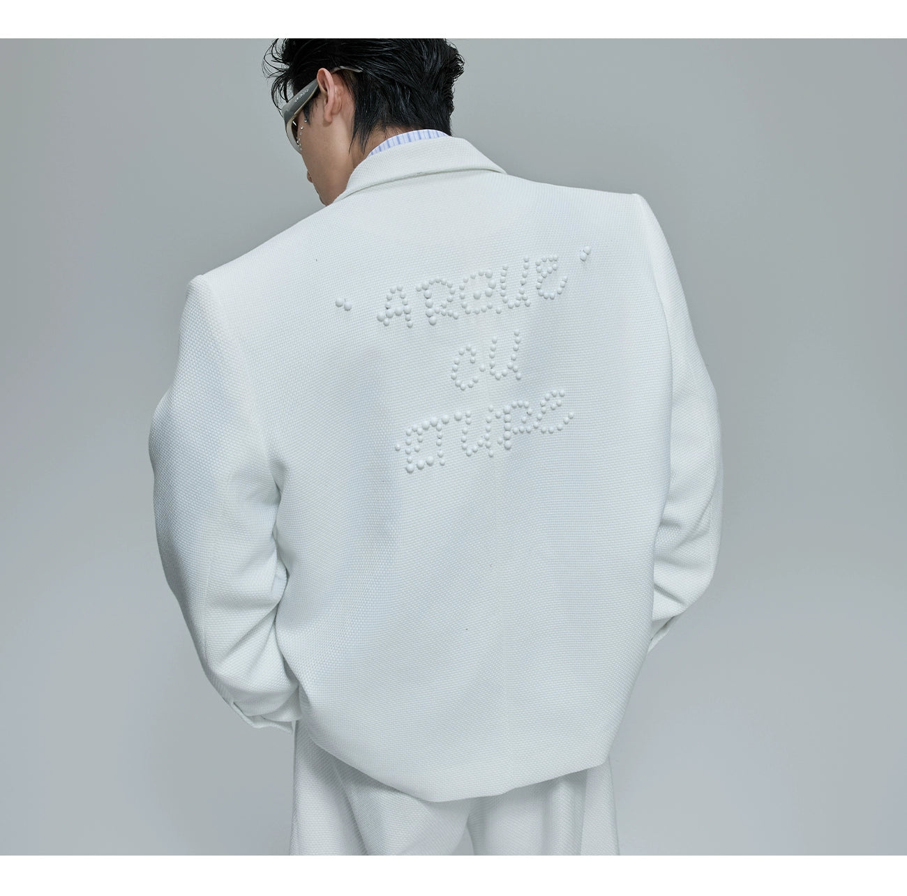 【25s Oct.】Elegant Pearl Honeycomb Design Suit Jacket/Pants
