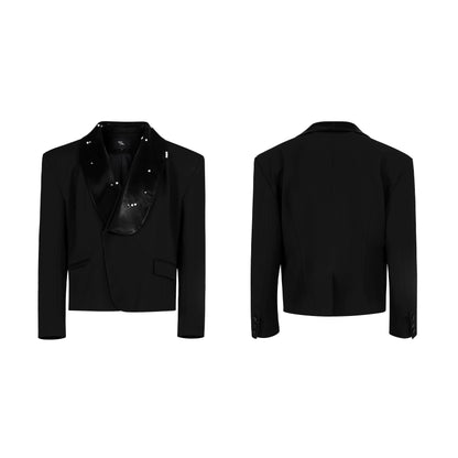 【25s Nov.】PU Leather Pearl-trimmed Suit/ Trousers