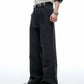 【25s Aug.】Pleated Red Lip Print Flared Trousers