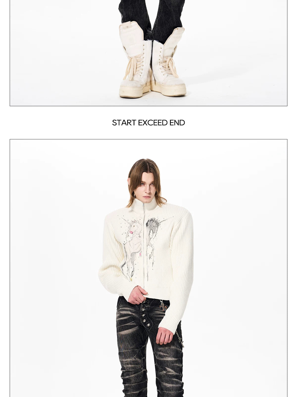 【26s Feb.】Unicorn Print Knit Cardigan