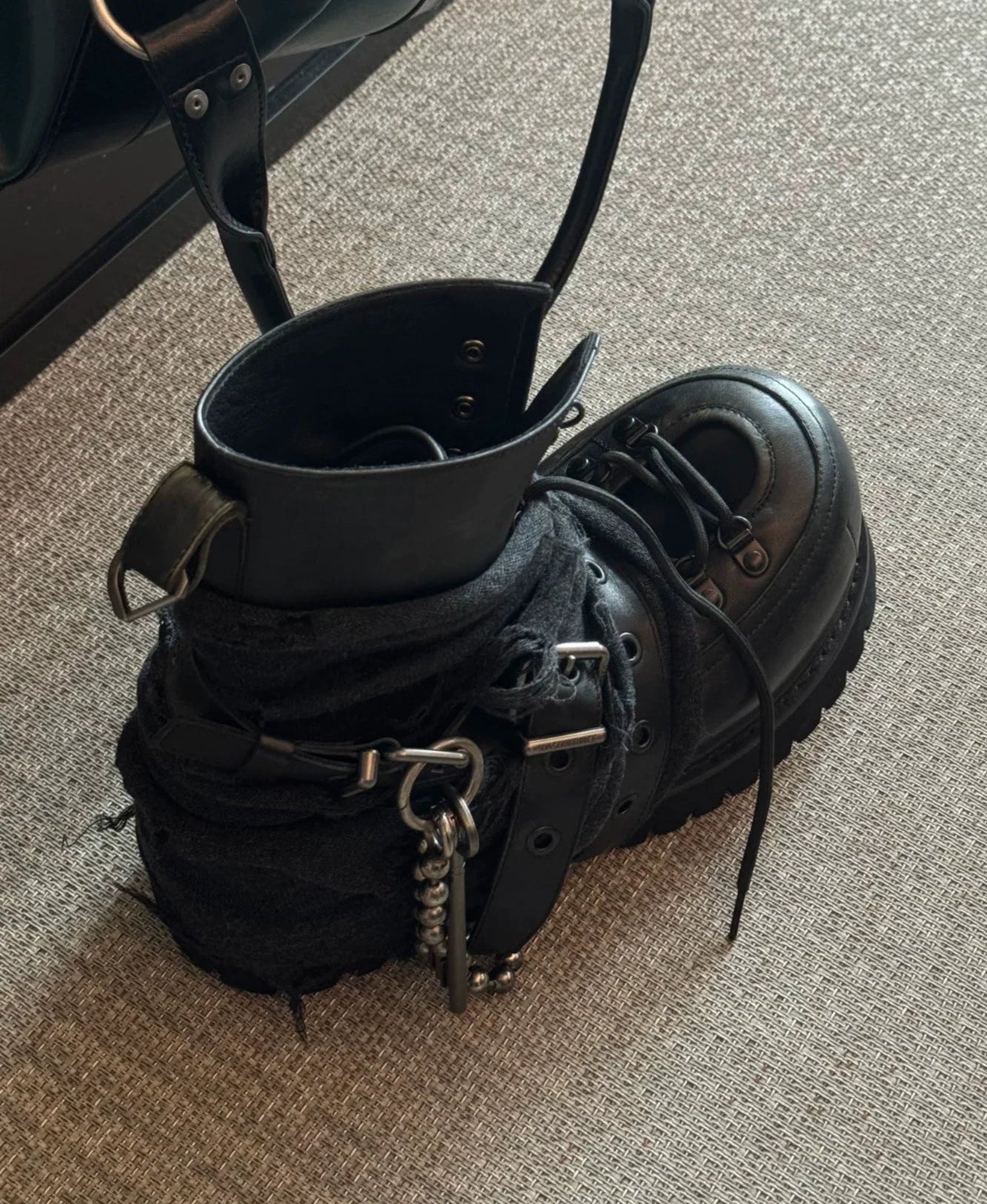 Industrial Platform Combat Ankle Boots