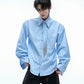 【25s Aug.】Tie-stitched Shoulder-padded Shirt