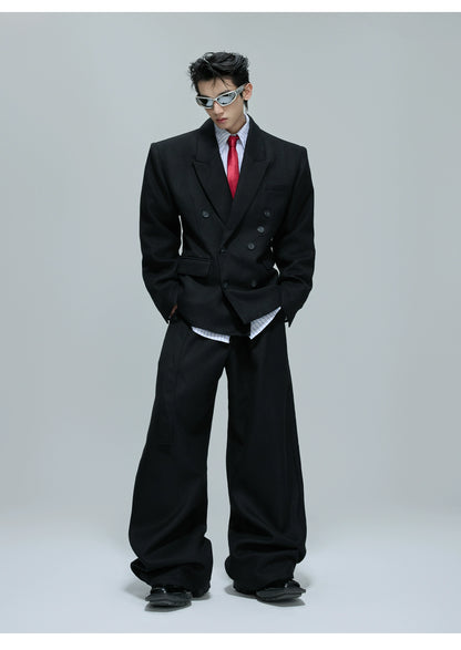 【25s Oct.】Elegant Pearl Honeycomb Design Suit Jacket/Pants
