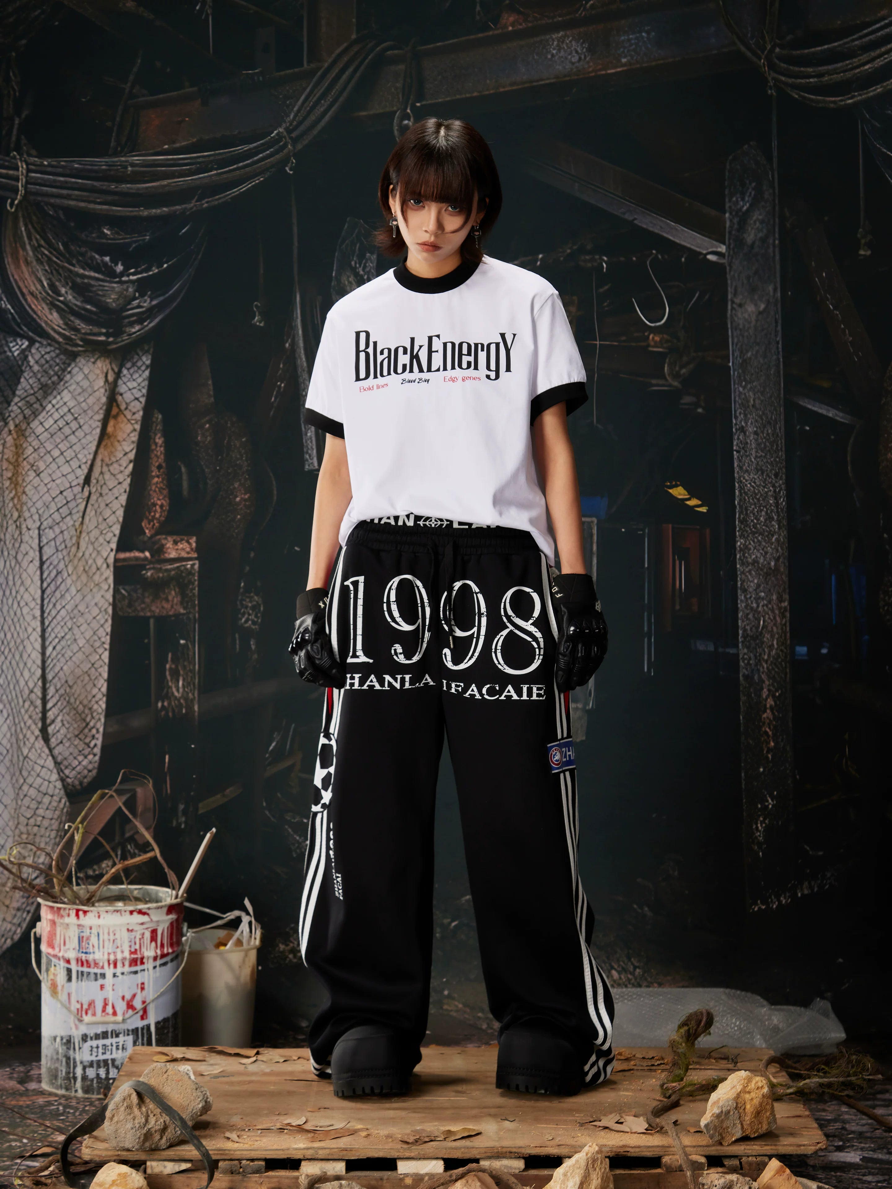 Double Waist Contrast Jersey Sweatpants