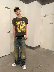 Gold Foil Camo Star Tee