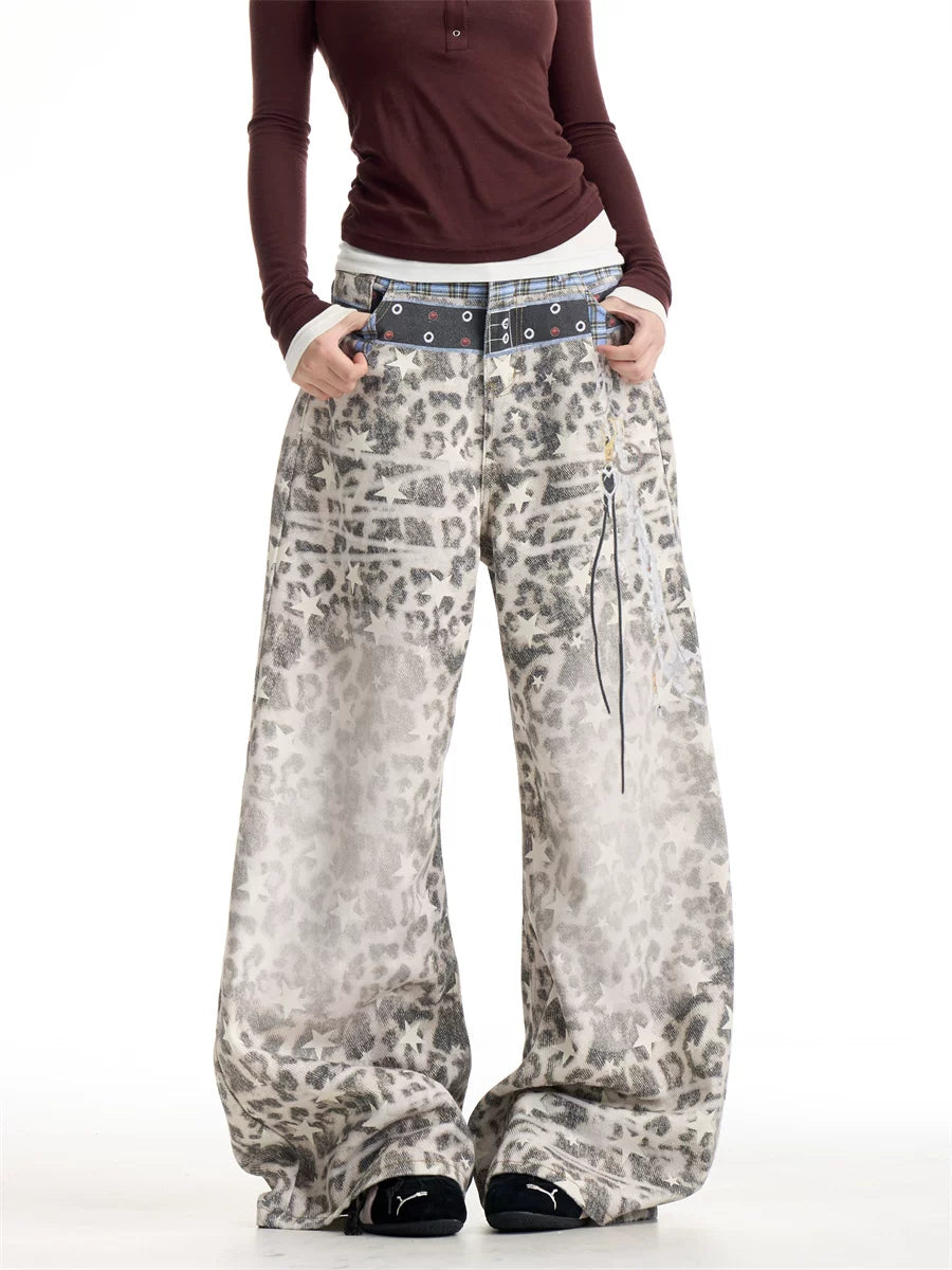 【26s Mar.】Vintage Leopard Wide-Leg Pants