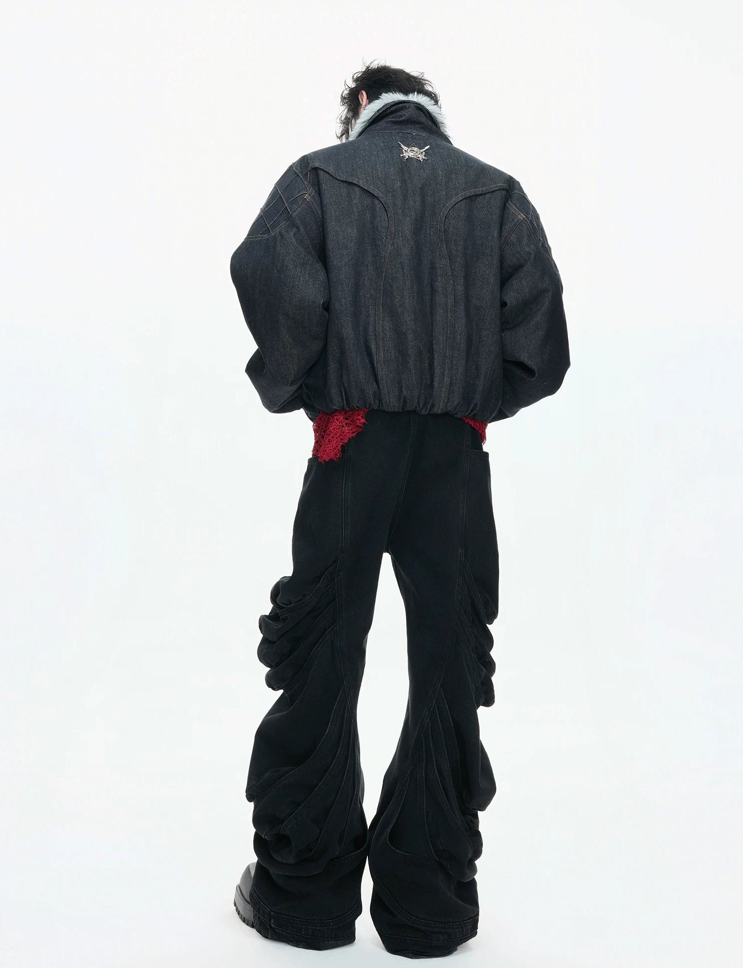 【26s Feb.】Heavyweight Raw Denim Eagle Sherpa-Lined Jacket