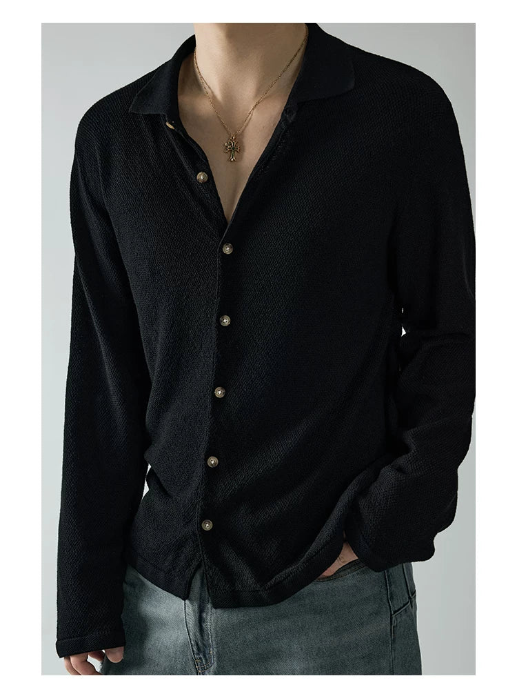 King's Gift Linen Blend Knit Cardigan