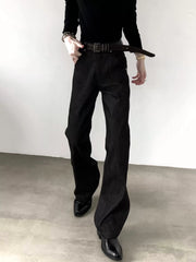 Music Note Raw Denim Flared Jeans
