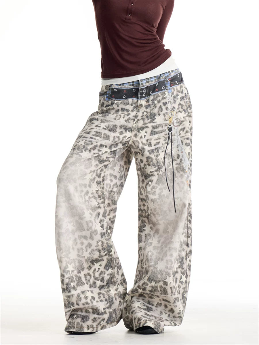 【26s Mar.】Vintage Leopard Wide-Leg Pants