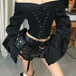 【25s Sep.】Off-the-shoulder Strappy Hottie Waist Shirt