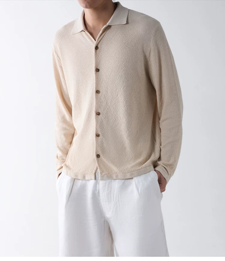 King's Gift Linen Blend Knit Cardigan