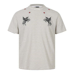Red Star Unicorn Stripe Jersey Tee