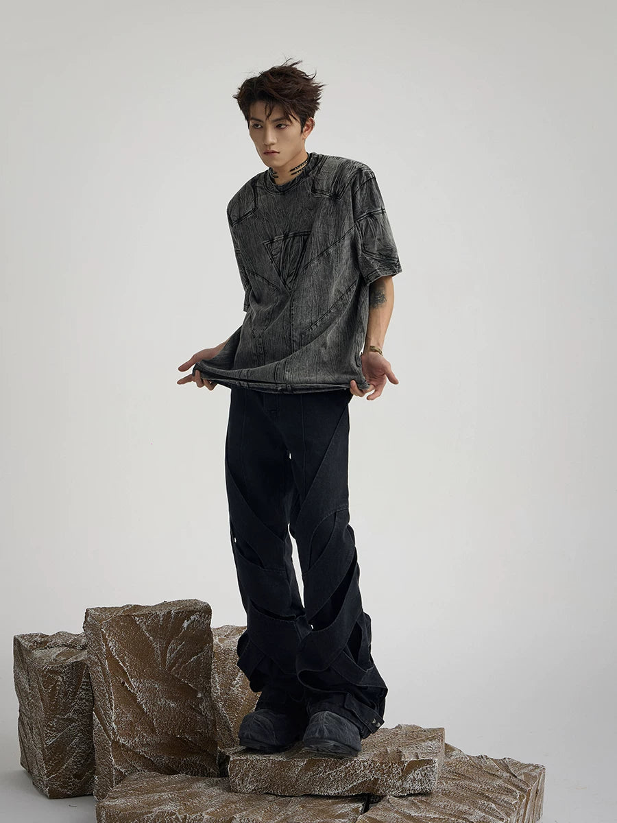 【26s Mar.】Deconstructed Washed Black Denim