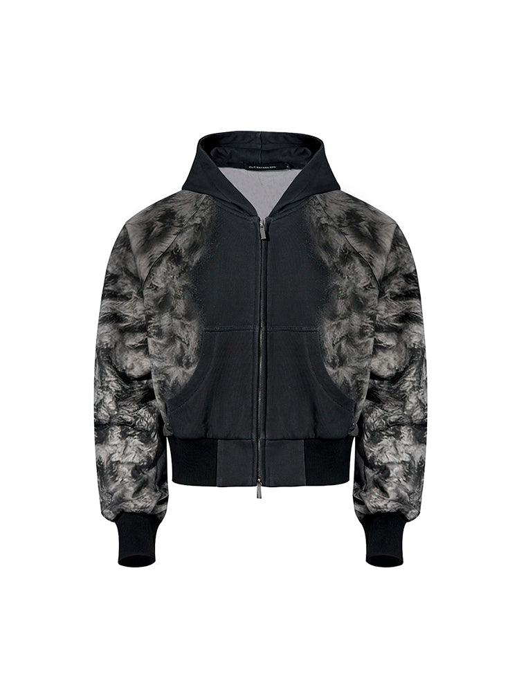 【25s Jul.】Leopard Print Hooded Slim-fit Jacket/Shorts/Trousers