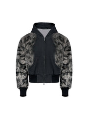 【25s Jul.】Leopard Print Hooded Slim-fit Jacket/Shorts/Trousers