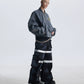 【25s Aug.】Distressed Washed Loose Bomber Jacket