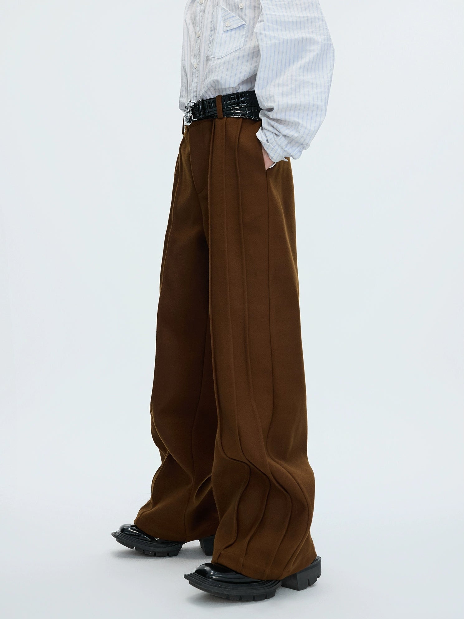 【25s Dec.】Haute Couture Tailored Wool Suit Jacket/ Trousers