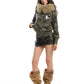 【25s Nov.】Detachable Fur-trimmed Camouflage Hooded Jacket