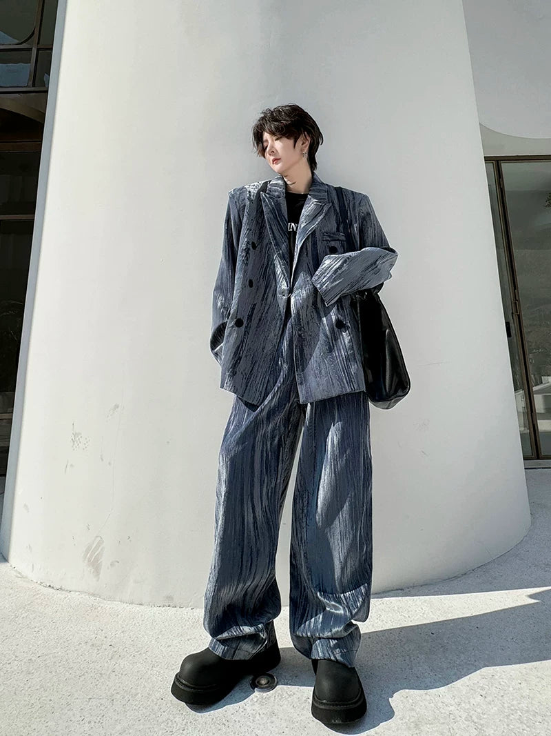 【26s Jan.】Retro Velvet Double-Breasted Suit Set