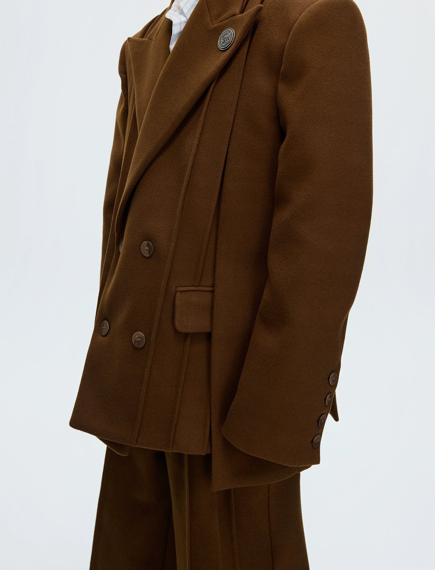 【25s Dec.】Haute Couture Tailored Wool Suit Jacket/ Trousers