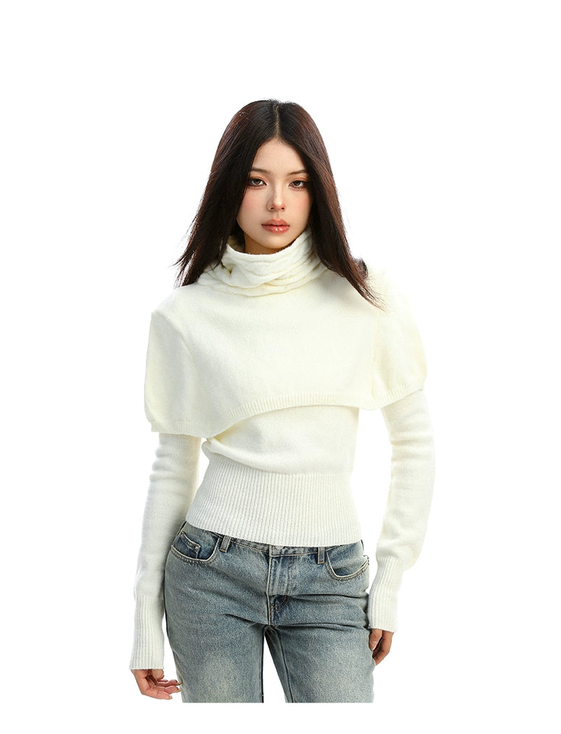 【25s Dec.】Detachable Cape Shawl Sweater