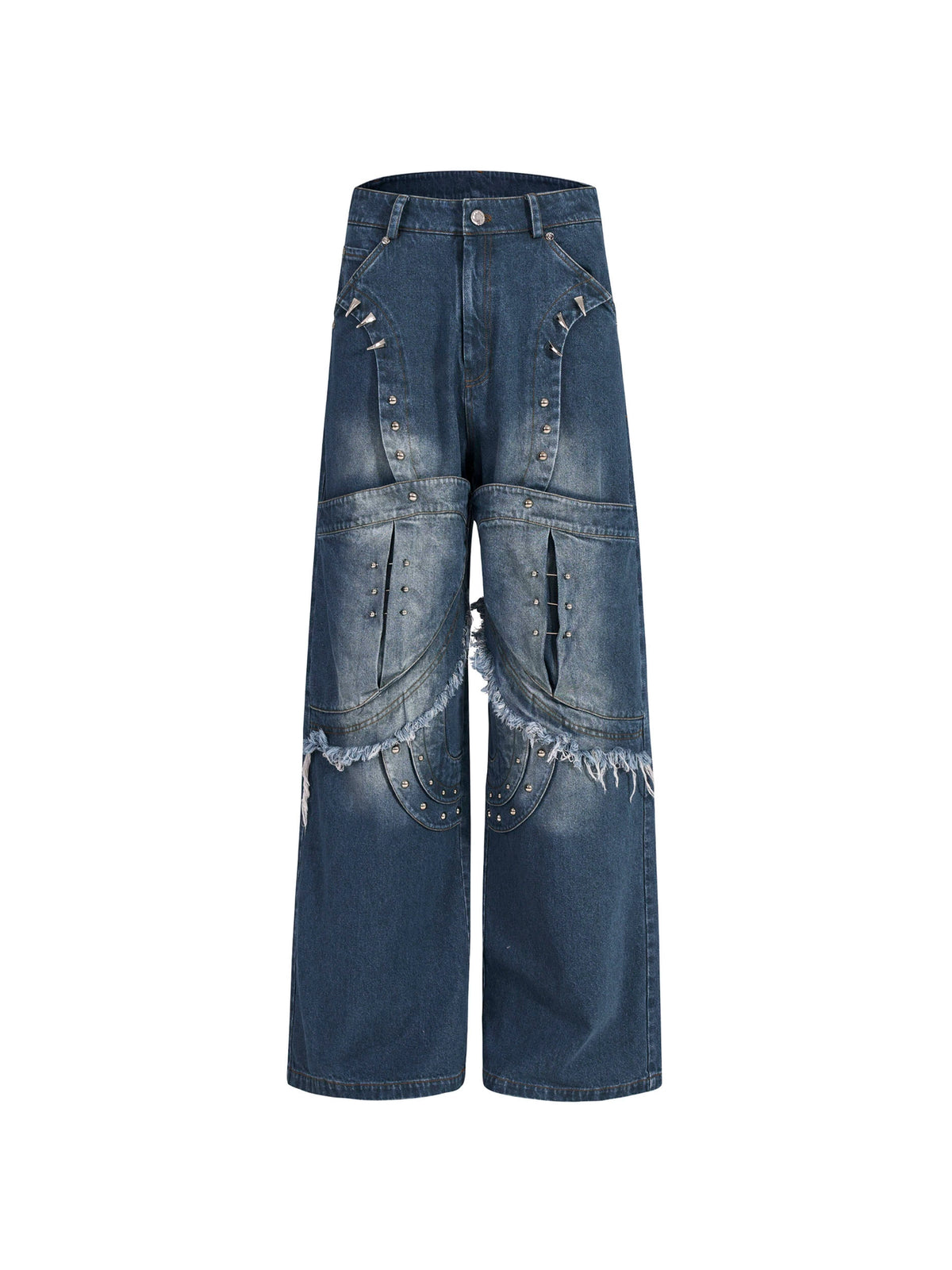 【25s Oct.】Deconstructed and Reconstructed Rivet Design Jeans