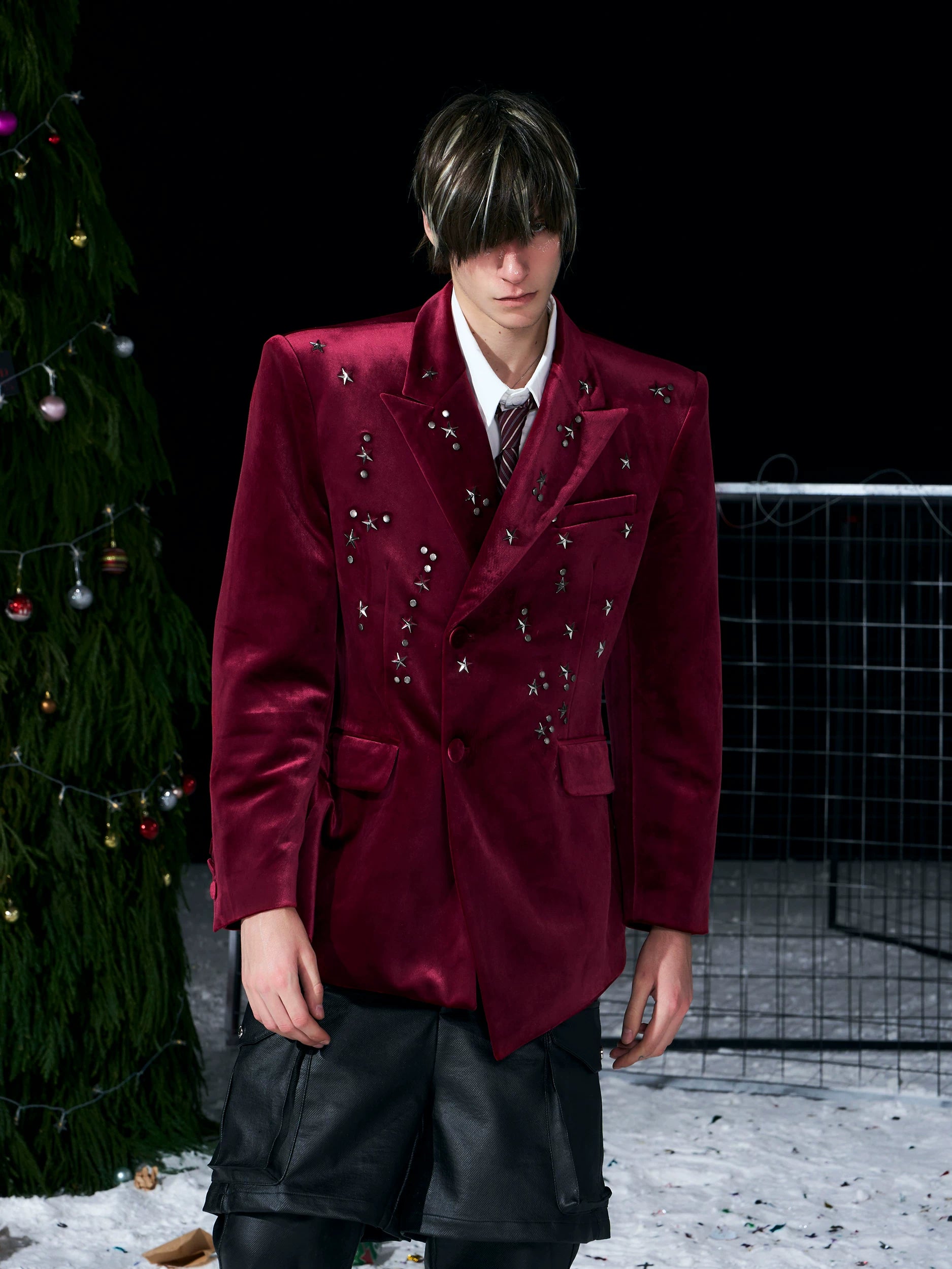 【26s Jan.】Christmas Star Studded Elegant Velvet Suit