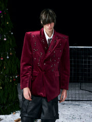 【26s Jan.】Christmas Star Studded Elegant Velvet Suit