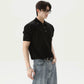 【25s Aug.】Retro Slim Fit Simple Polo Neck T-Shirt