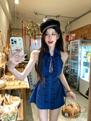 【25s Jul.】Ruched Cutout Waist Dress