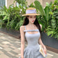 【25s Aug.】A-Line Strapless Spaghetti Strap Dress