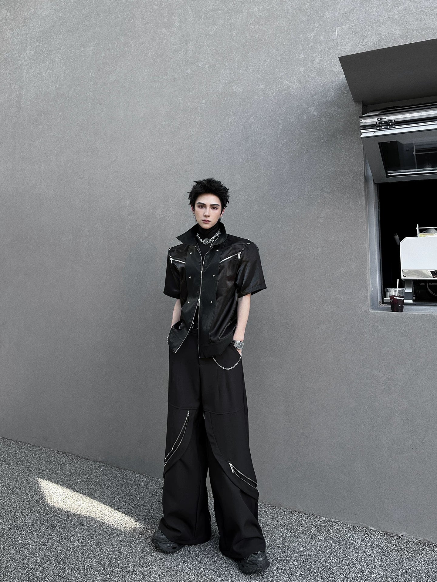 High-Street Turn-Down Collar Shirt