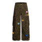 【25s Aug.】Vintage Patchwork Embroidered Leopard Print Jeans