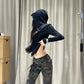 【25s Aug.】Heavy Duty Camouflage Distressed Low Waist Bootcut Jeans