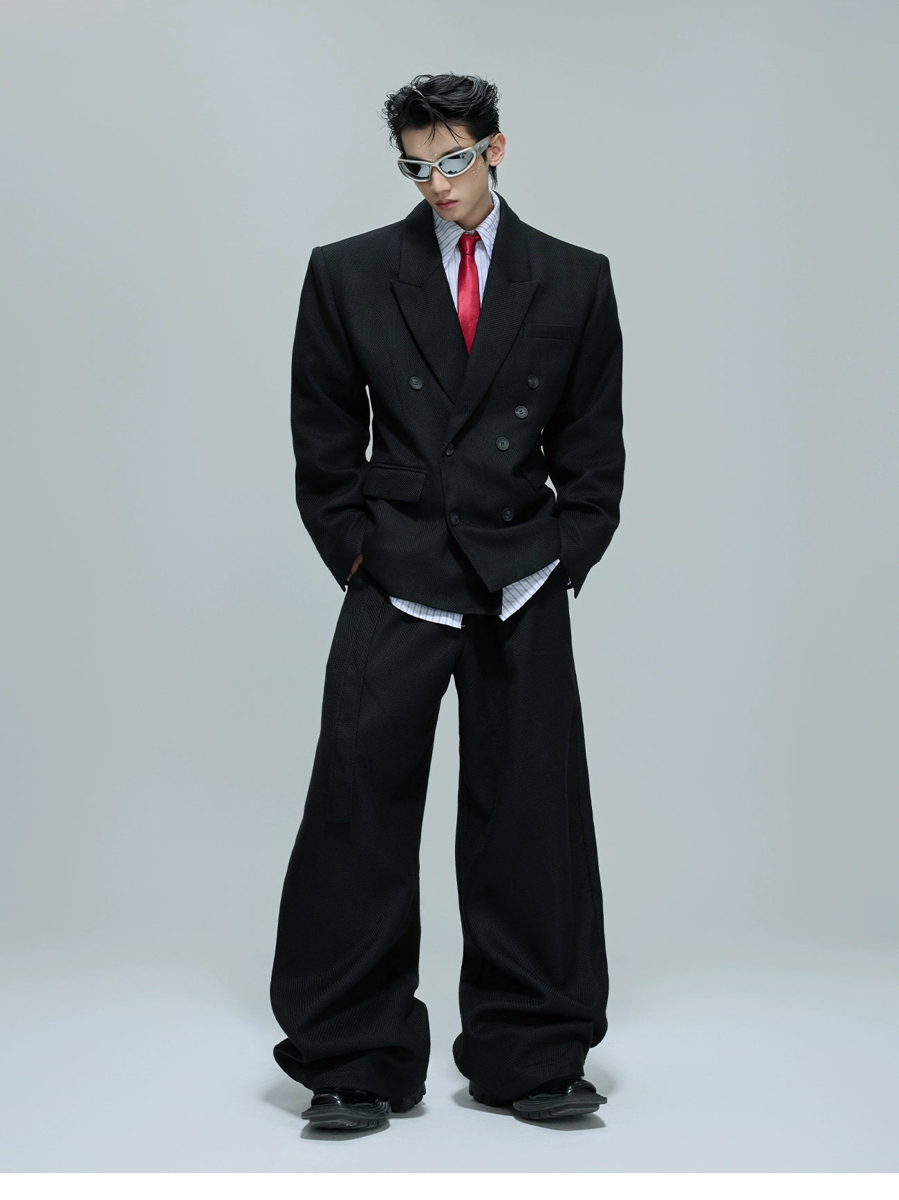 【25s Oct.】Elegant Pearl Honeycomb Design Suit Jacket/Pants