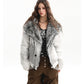 【25s Nov.】Oversized Collared Fur Trim Cotton Coat