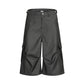 【25s Jul.】Ruched Wide-Leg Cargo Shorts