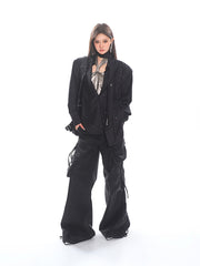 【25s Apr.】Sparkling Rhinestone Ribbon Shirt