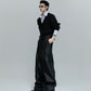 【25s Oct.】High-rise Smooth Fabric Pleated Trousers