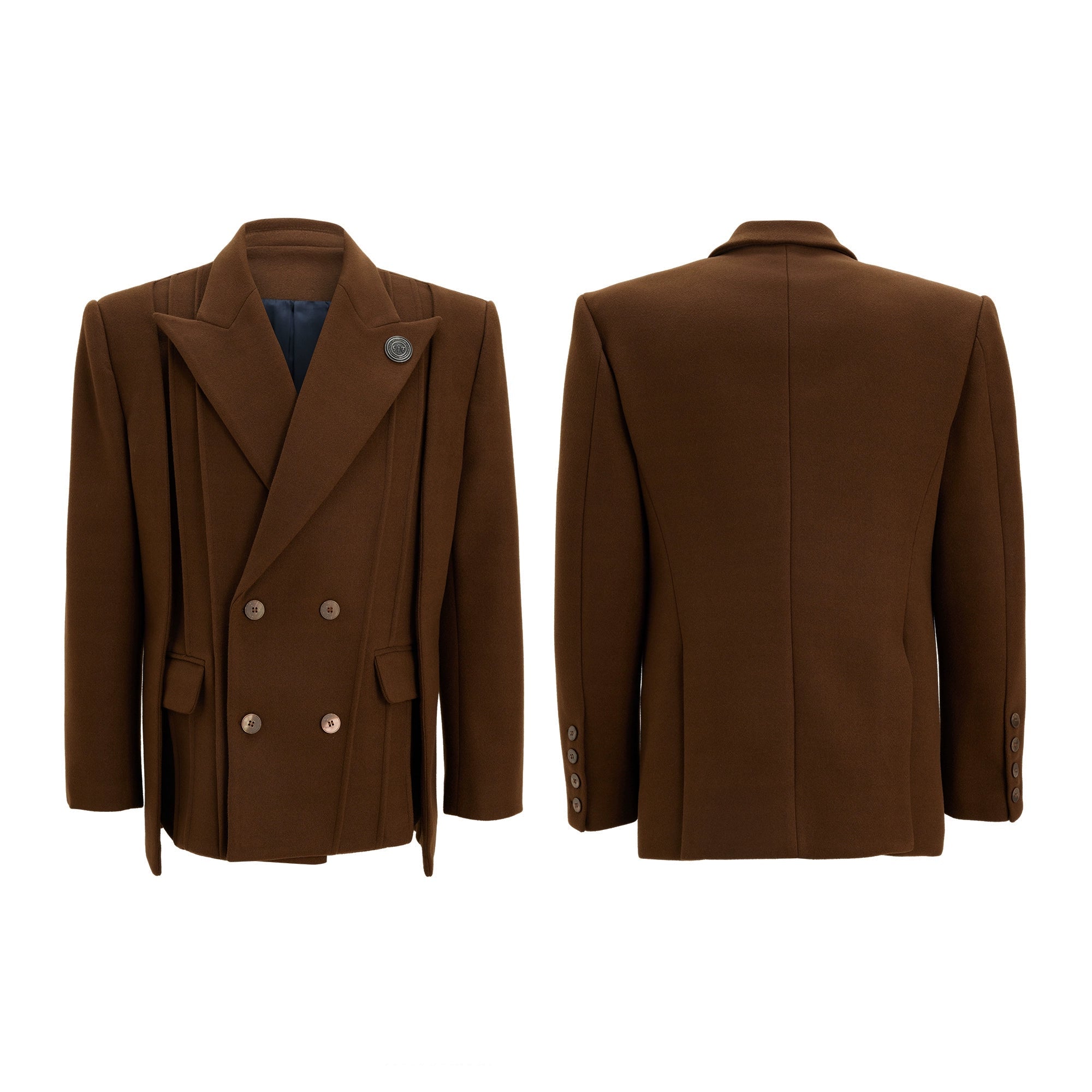 【25s Dec.】Haute Couture Tailored Wool Suit Jacket/ Trousers