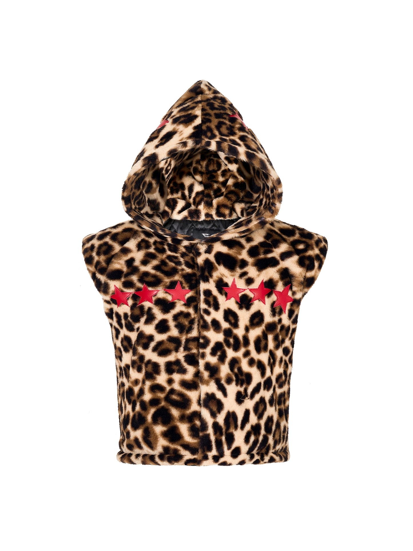 【25s Dec.】Leopard Print Fur Hooded Vest