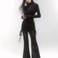 【25s Jul.】Slight Flared Faux Two-Piece Mesh Pants