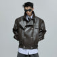 【25s Oct.】Luxurious Wild Lapel Leather Jacket