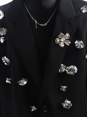 【26s May.】Rose Detail Oversized Tailored Blazer