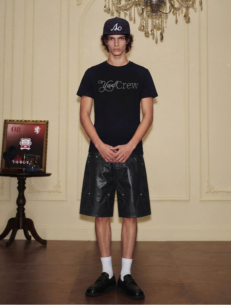 Distressed Paint Splatter Cargo Shorts