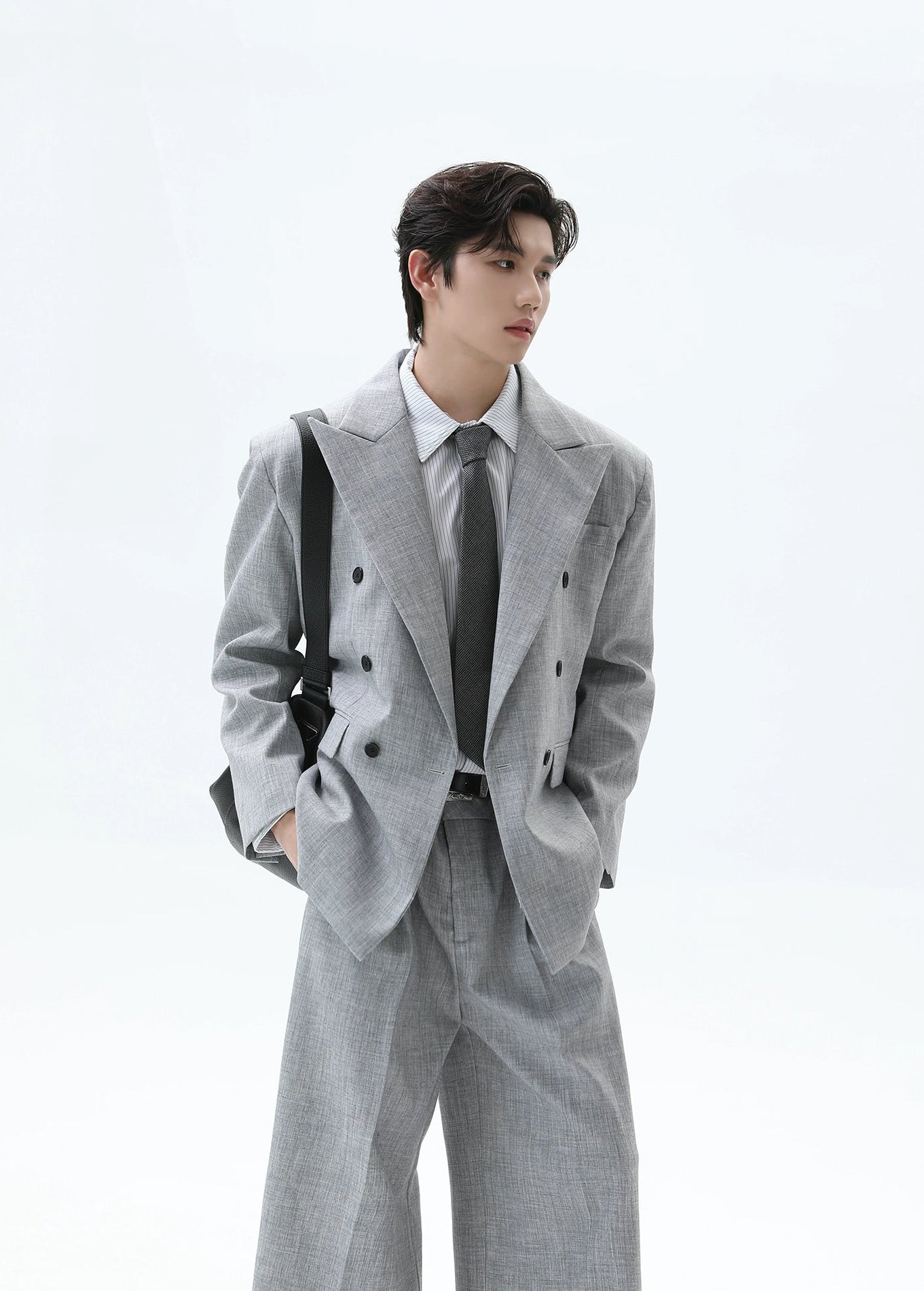 【25s Nov.】Retro V-neck Suit Jacket/Casual Pants